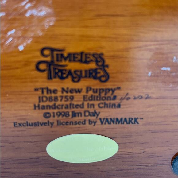 Rare Vintage 1998  Jim Daly "The New Puppy" Figurine # 1 /0222   Limited Edition - Picture 8 of 8